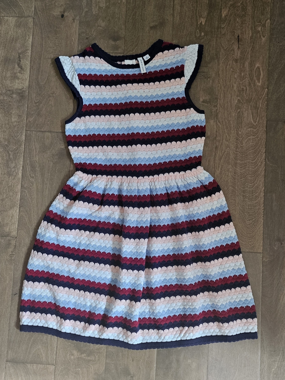 Janie and Jack Girls Striped Knit Dress - 12Y